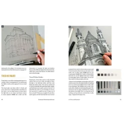 Architektur zeichnen – Bauwerke zeichnen und farbig illustrieren