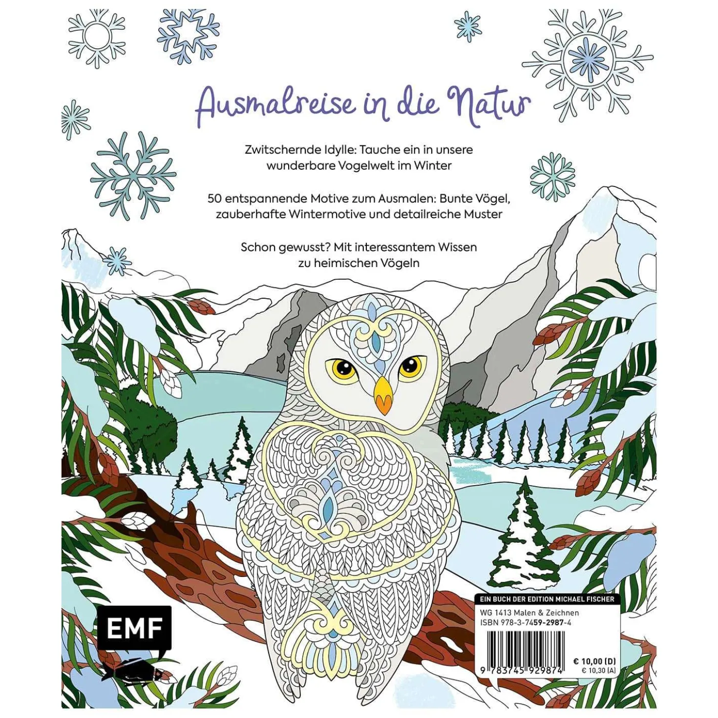 Ausmalreise Winterliche Vogelwelt