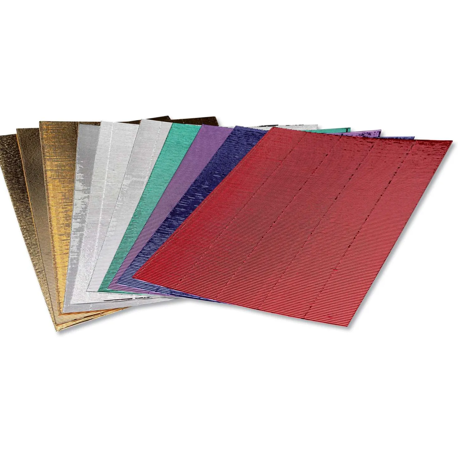 Bastel-Wellpappe metallic, Sortiment