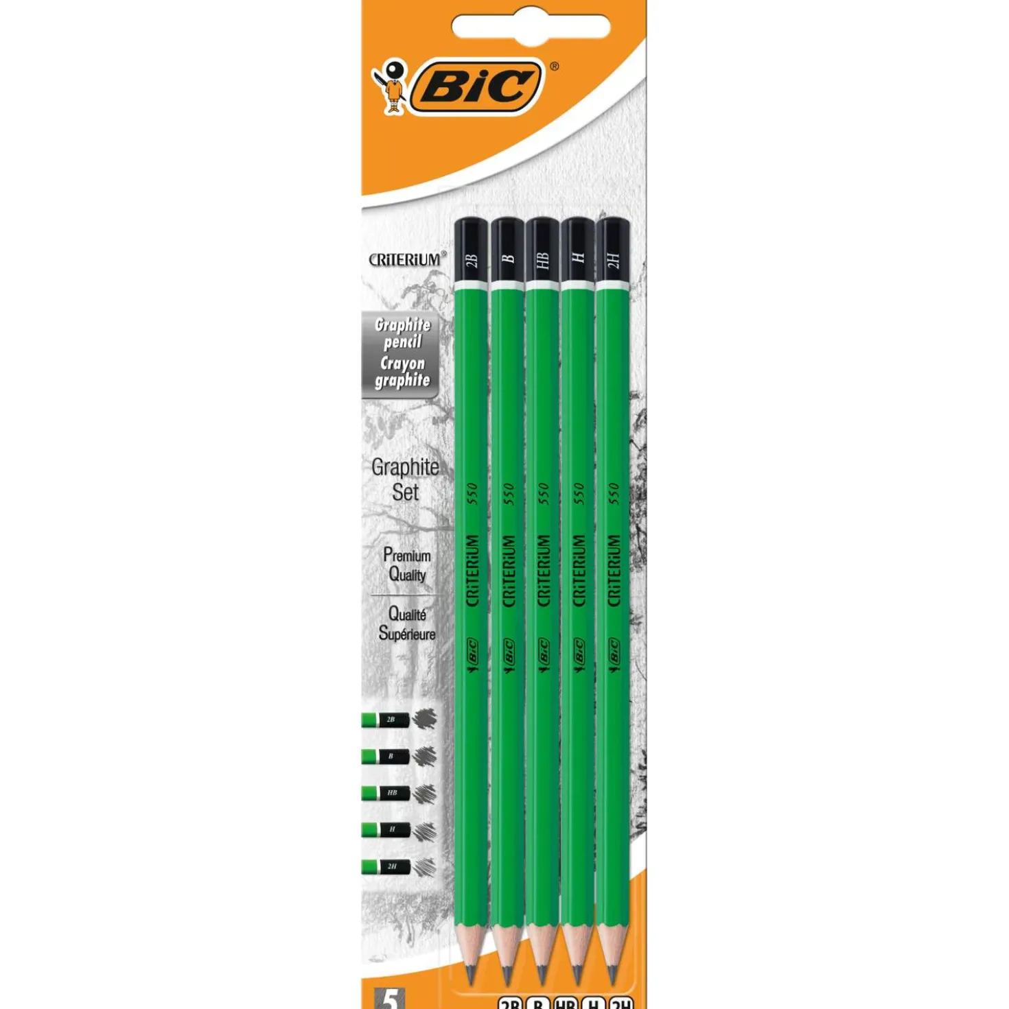 BiC® CRITERIUM 550 Graphitstifte – 5er-Set