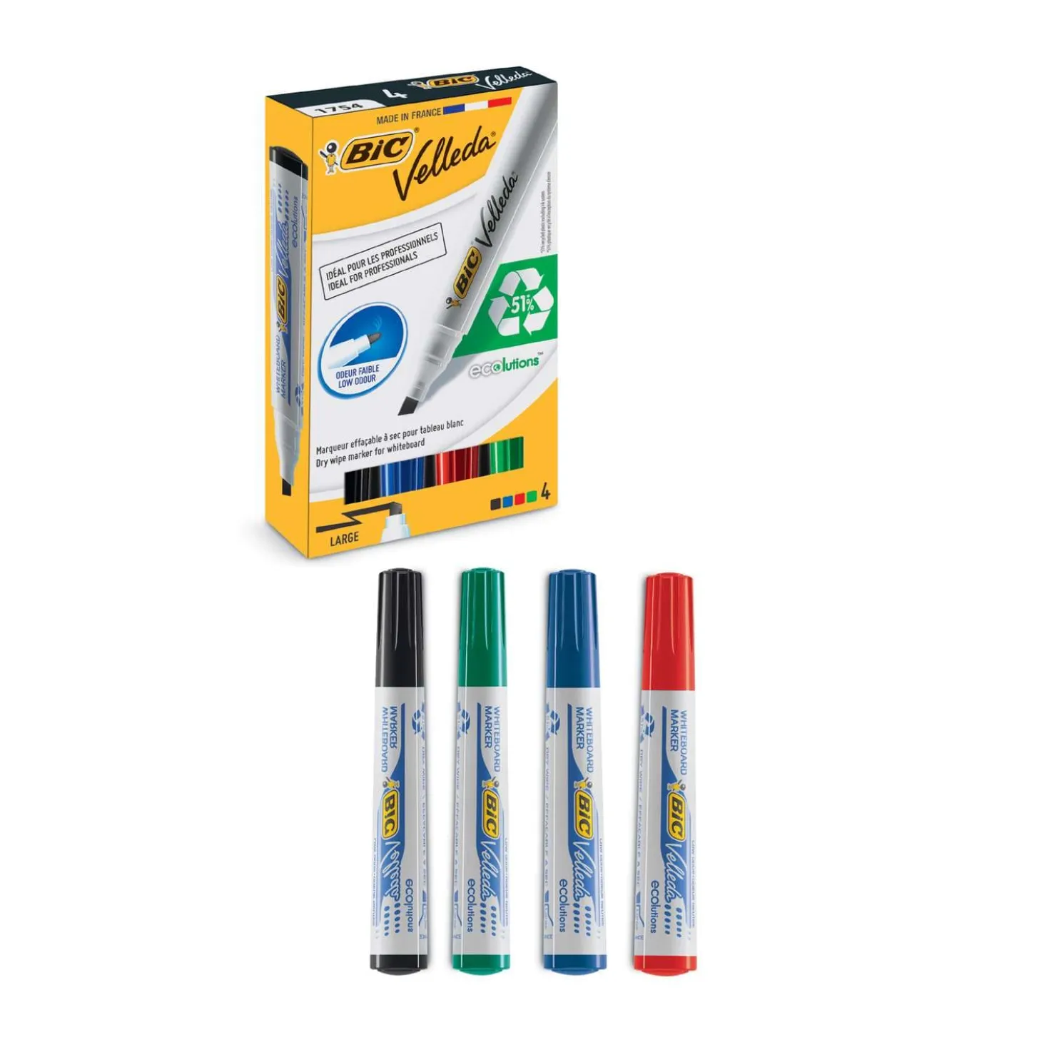 BIC® ecolutions™ Velleda® 1751 Whiteboard Marker-Set
