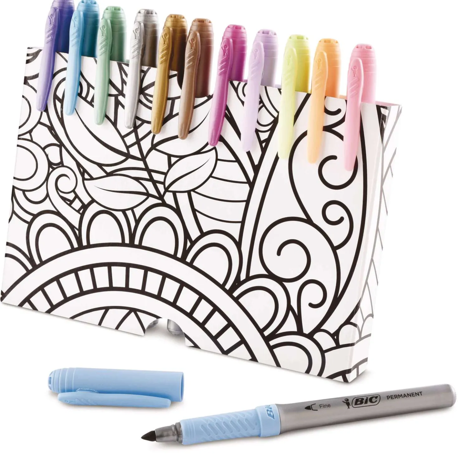 BIC® intensity Permanent Marker-Set, Pastell- und Metallicfarben