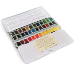 BLOCKX Künstler-Aquarellkasten mit halben Näpfchen