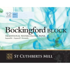 BOCKINGFORD® Aquarellkarton, Watercolour Paper, Aquarellblock, 4-seitig geleimt,