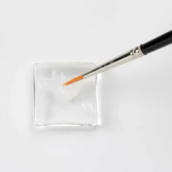 Cabochon Ohrhänger mit Clipverschluss, rund, silberfarben