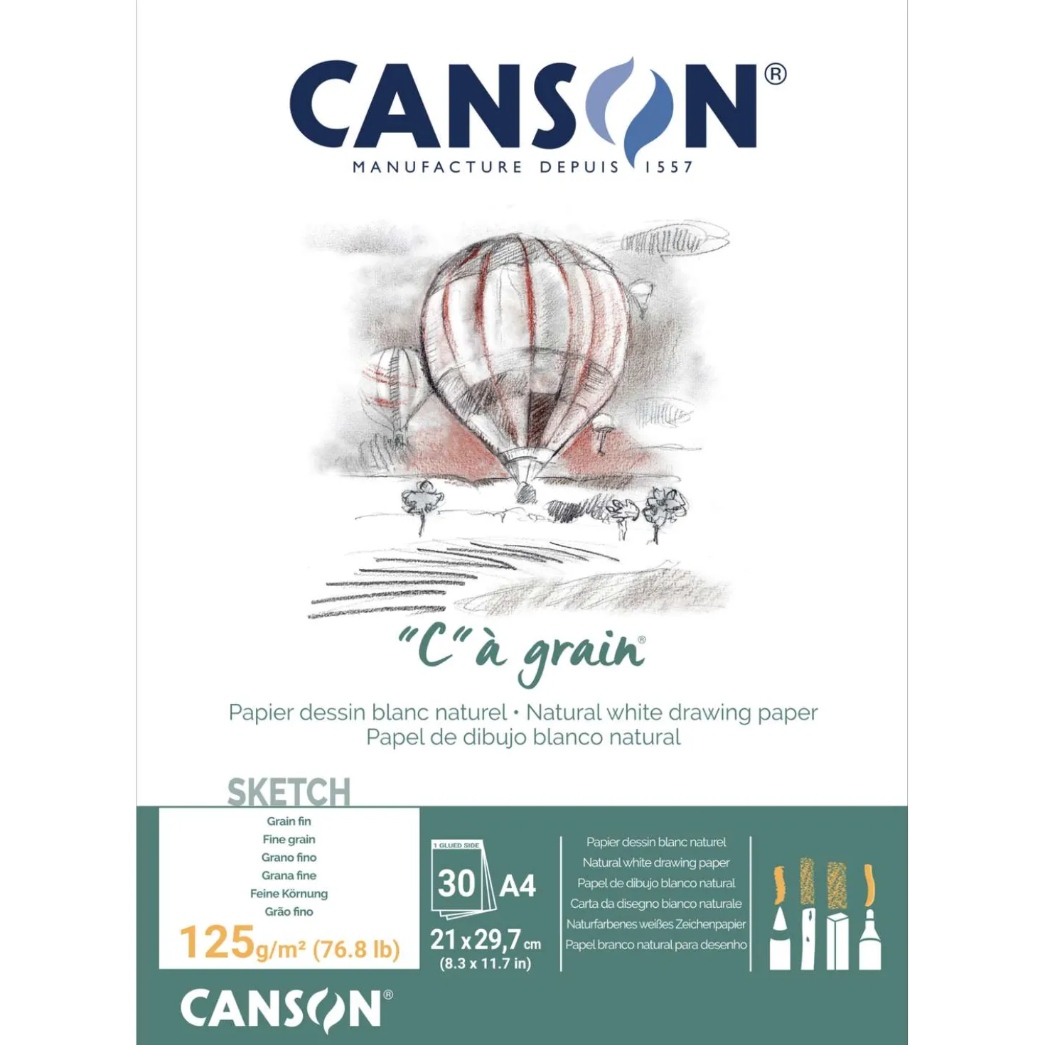 CANSON® "C" à grain® Zeichenblock