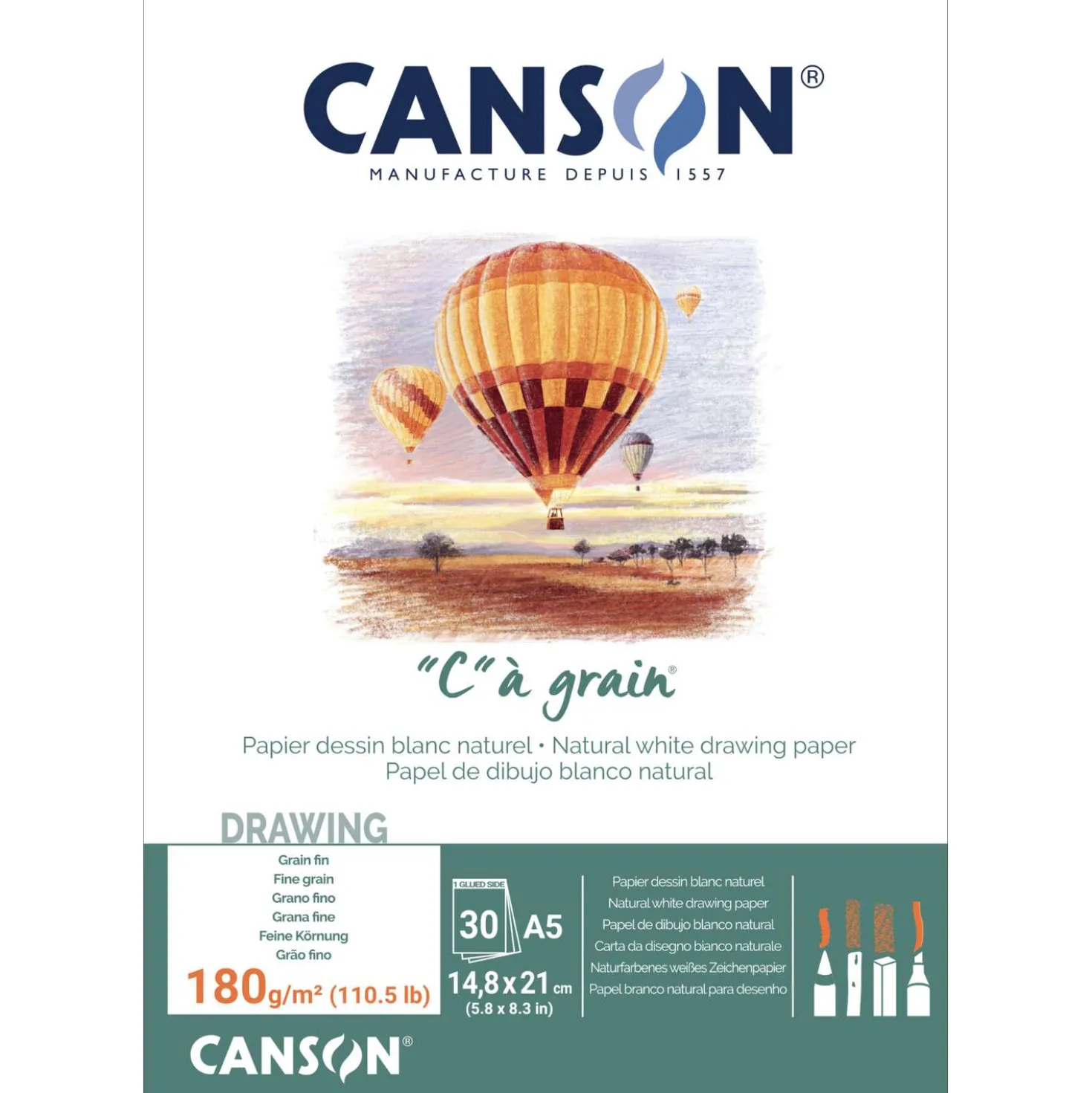 CANSON® "C" à grain® Zeichenblock