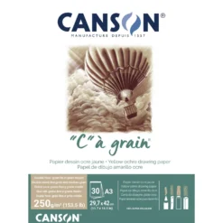 CANSON® „C“ à grain Zeichenpapier, Ockergelb-meliert
