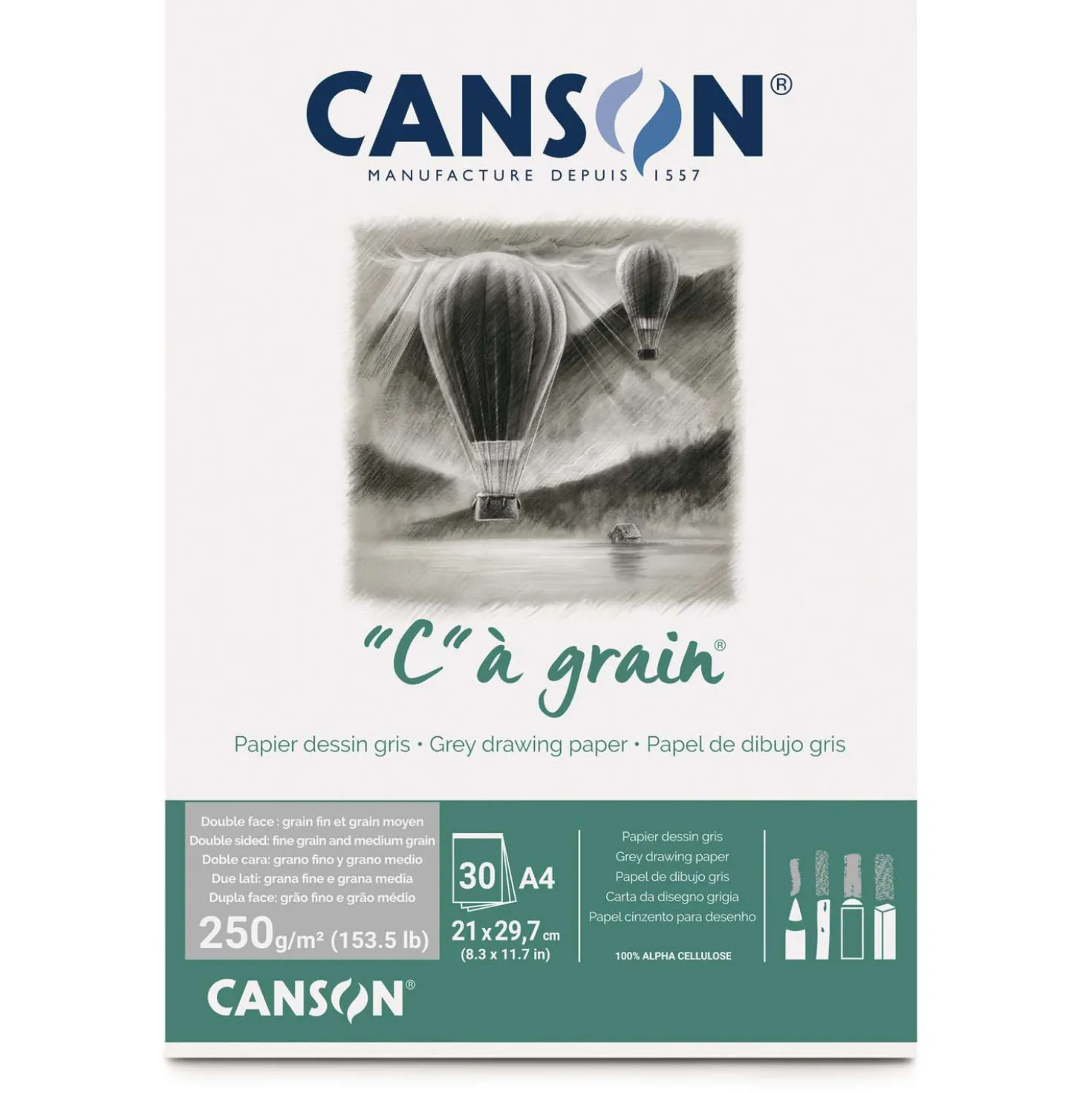 CANSON® „C“ à grain Zeichenpapier, Ockergelb-meliert