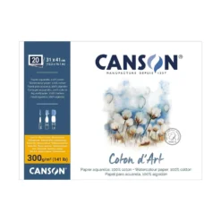 CANSON® Coton d’Art Aquarellblock Feinkorn, rundum geleimt