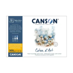CANSON® Coton d’Art Aquarellblock Feinkorn, einseitig geleimt