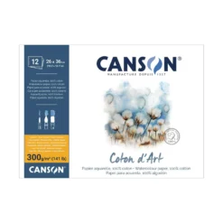 CANSON® Coton d’Art Aquarellblock Feinkorn, einseitig geleimt