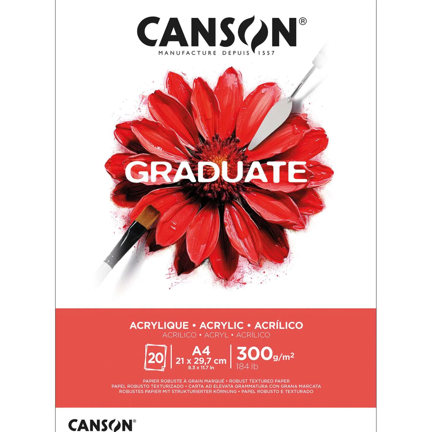 CANSON® Graduate Acrylmalblock, 300 g/qm, 20 Blatt