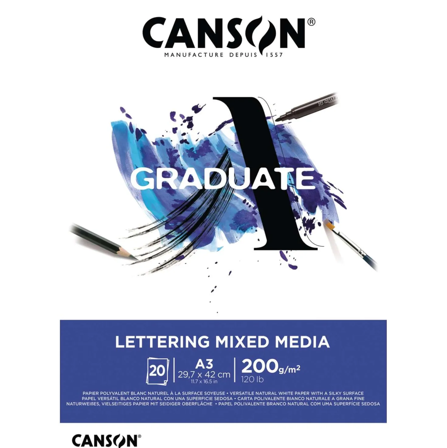 CANSON® Graduate Lettering Mixed Media Block