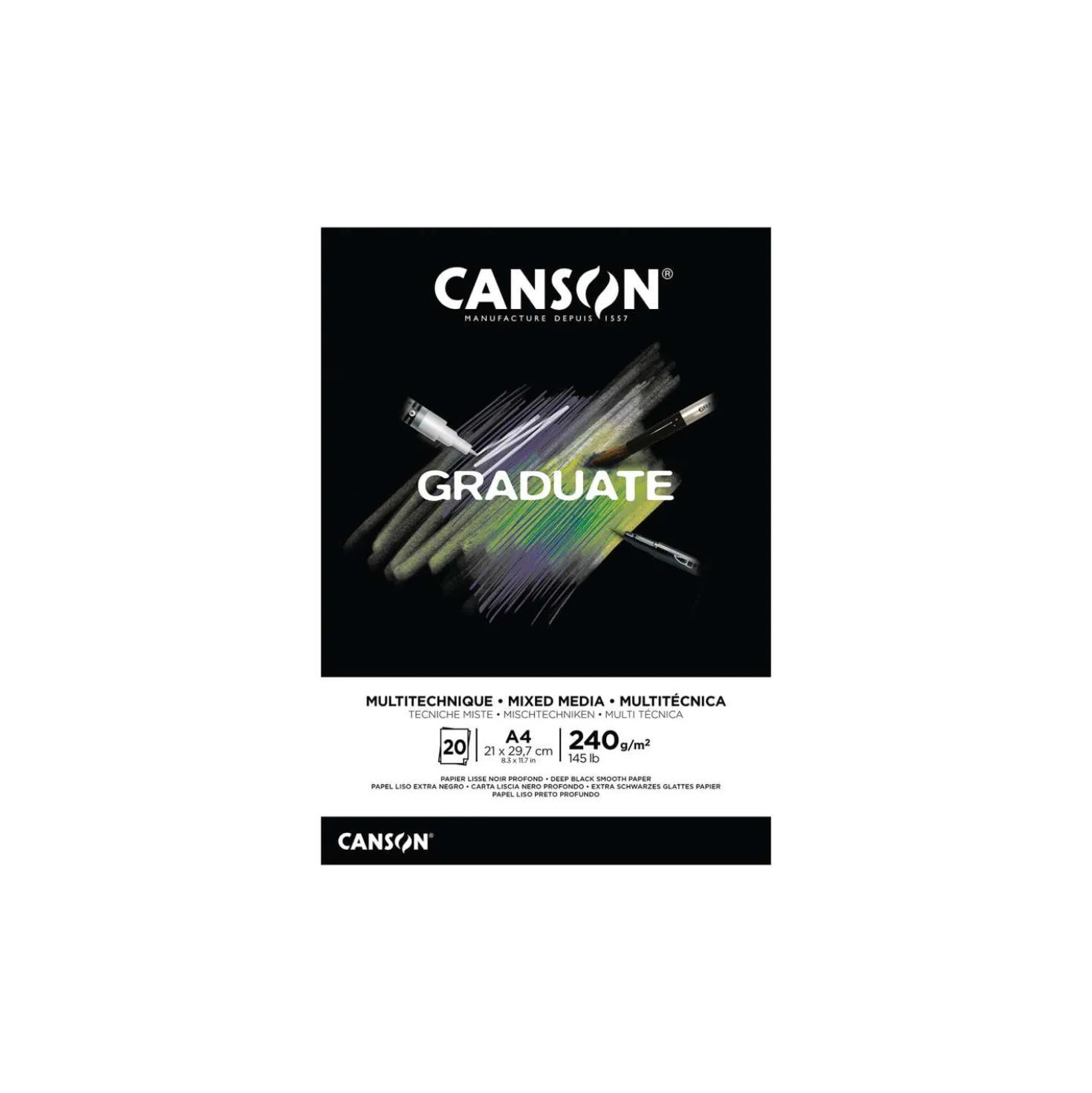 CANSON® Graduate Mixed Media Black Block