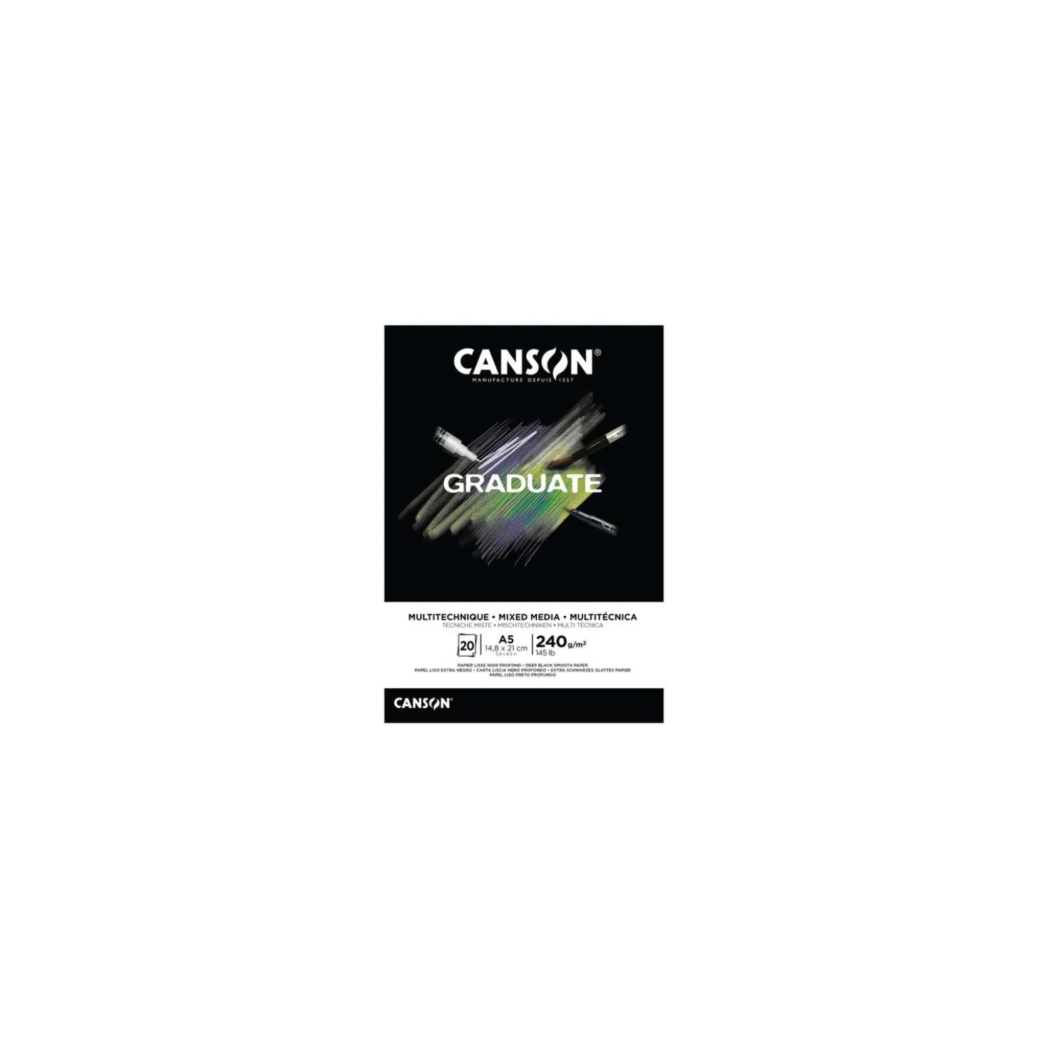 CANSON® Graduate Mixed Media Black Block