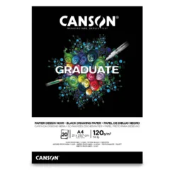 CANSON® Graduate Zeichenblock, schwarzes Papier