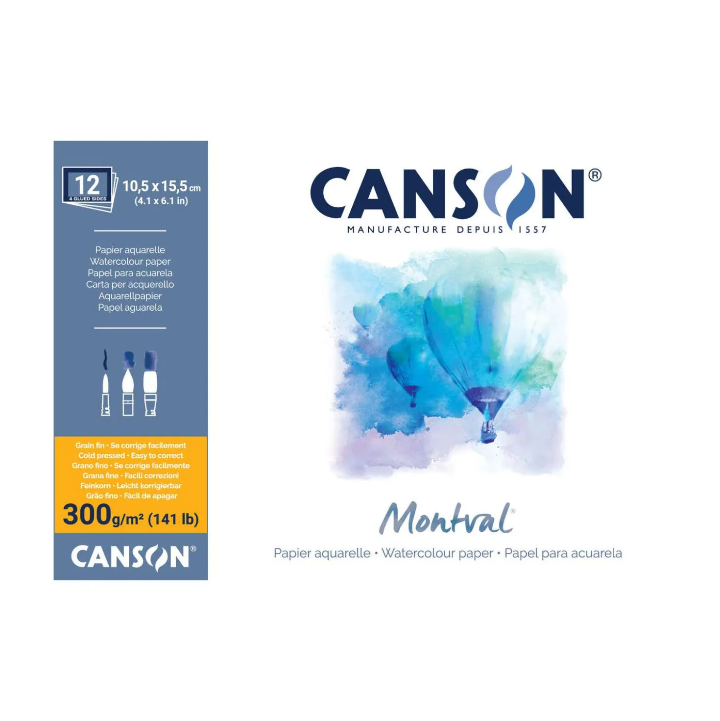 CANSON® Montval® Aquarellkarton, 300 g/qm Feinkorn