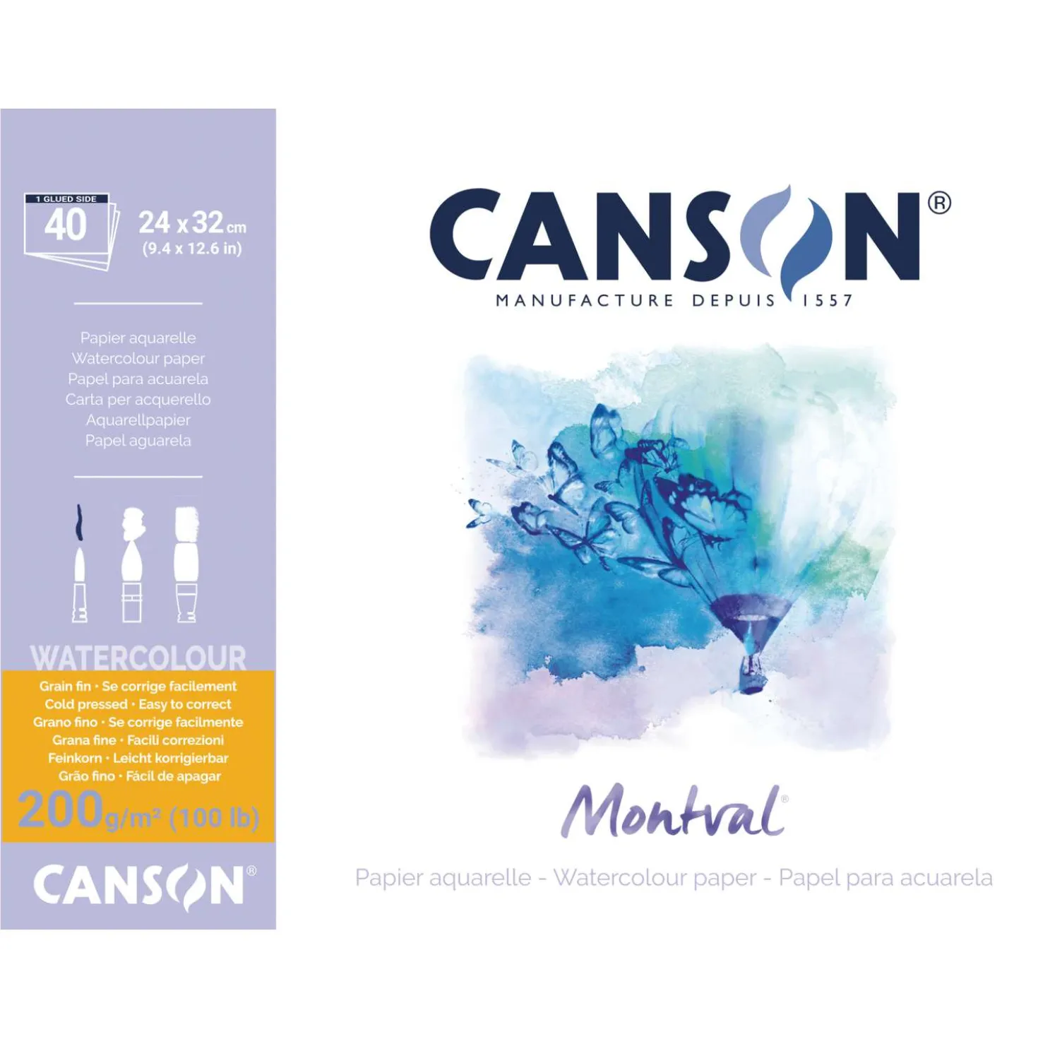 CANSON® Montval® Aquarellkarton, 200 g/qm Feinkorn