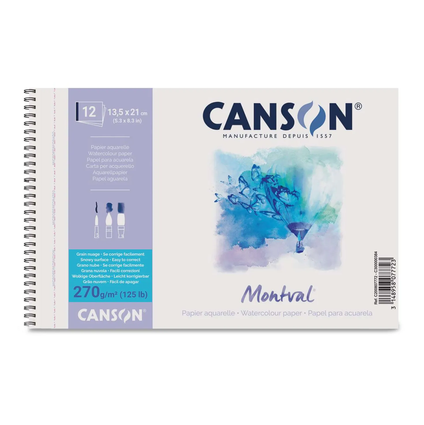 CANSON® Montval® Aquarellkarton „TORCHON“, 270 g/qm