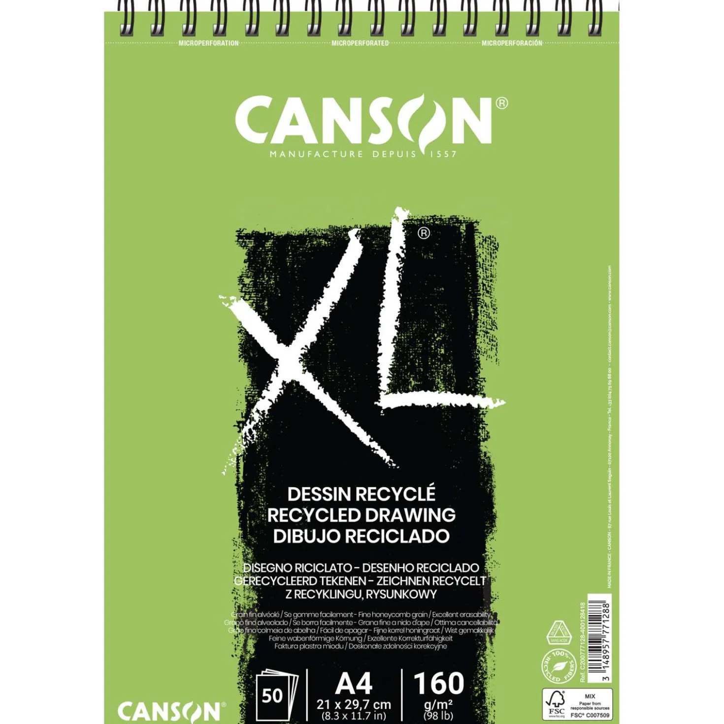 CANSON® XL® Recycling Spiral-Zeichenblock