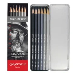 CARAN D'ACHE® GRAPHITE LINE, 6er-Set GRAFWOOD Stifte