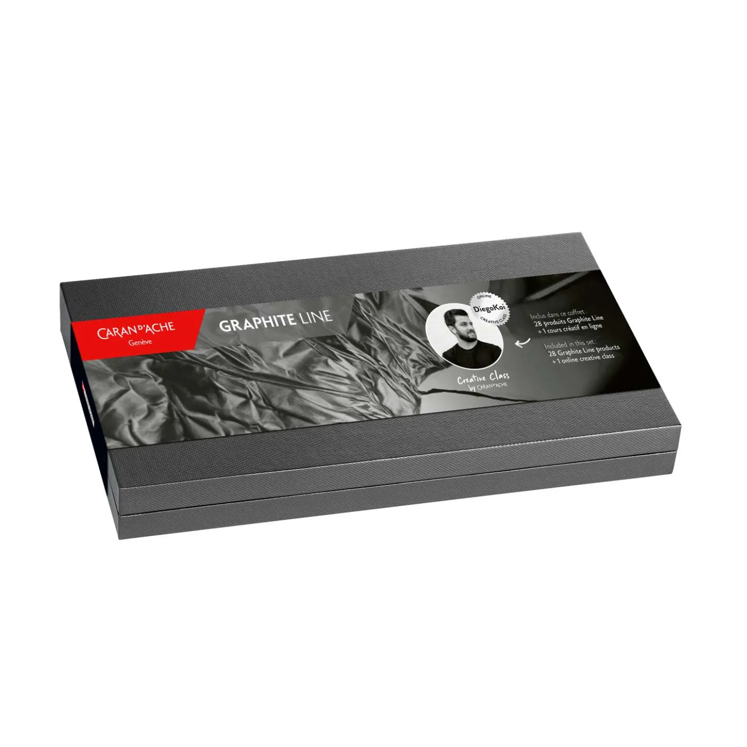 CARAN d’ACHE® Holzkoffer 15 Härtegrade GRAPHITE LINE, Black Edition