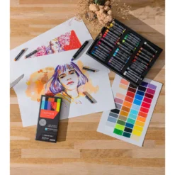 CARAN d'ACHE® NEOART™ 6901 wasserfeste Wachs- und Ölpastellkreiden-Sets