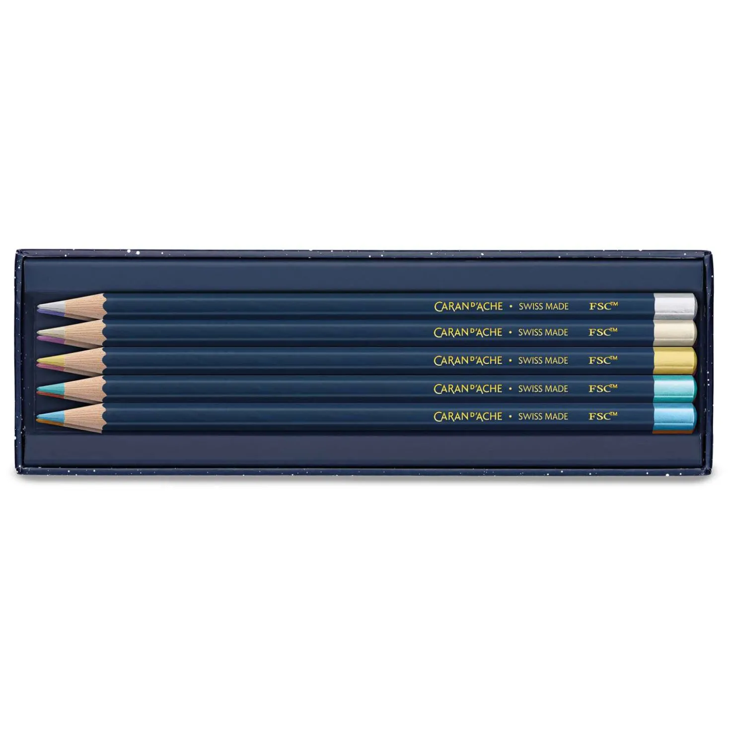 CARAN d'ACHE Special Edition Cosmic Blue Metallic Set – 10 Farbstifte