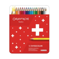 CARAN D'ACHE® Swisscolor wasserfeste Farbstifte, Metall-Etuis