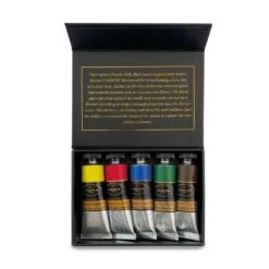 CHARVIN extrafeine Acrylfarben Pocketboxen, 5 x 20 ml-Tuben