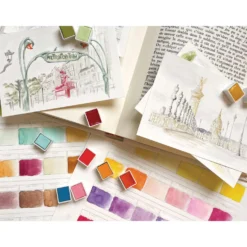 CHARVIN extrafeine Aquarellfarbe, 1/2 Näpfchen, Einzelfarben