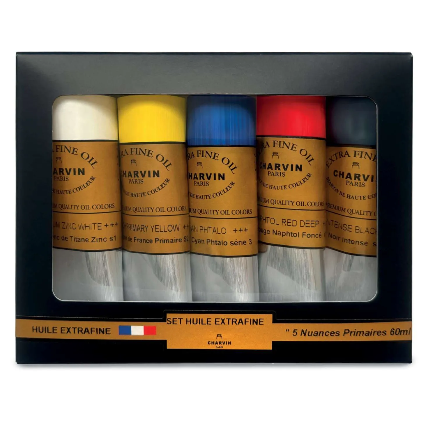 CHARVIN Extrafeine Ölfarben Initiation Set, 5 × 60 ml