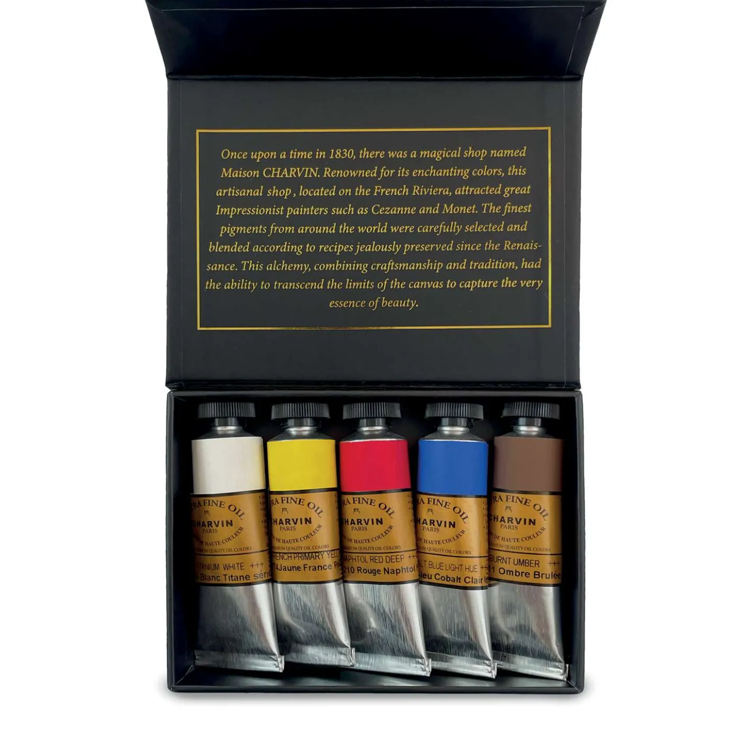 CHARVIN Extrafeine Ölfarben Sets in Taschenboxen, 5 × 20 ml