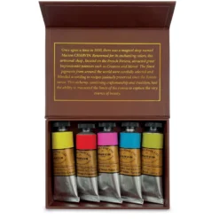 CHARVIN Extrafeine Ölfarben Sets in Taschenboxen, 5 × 20 ml