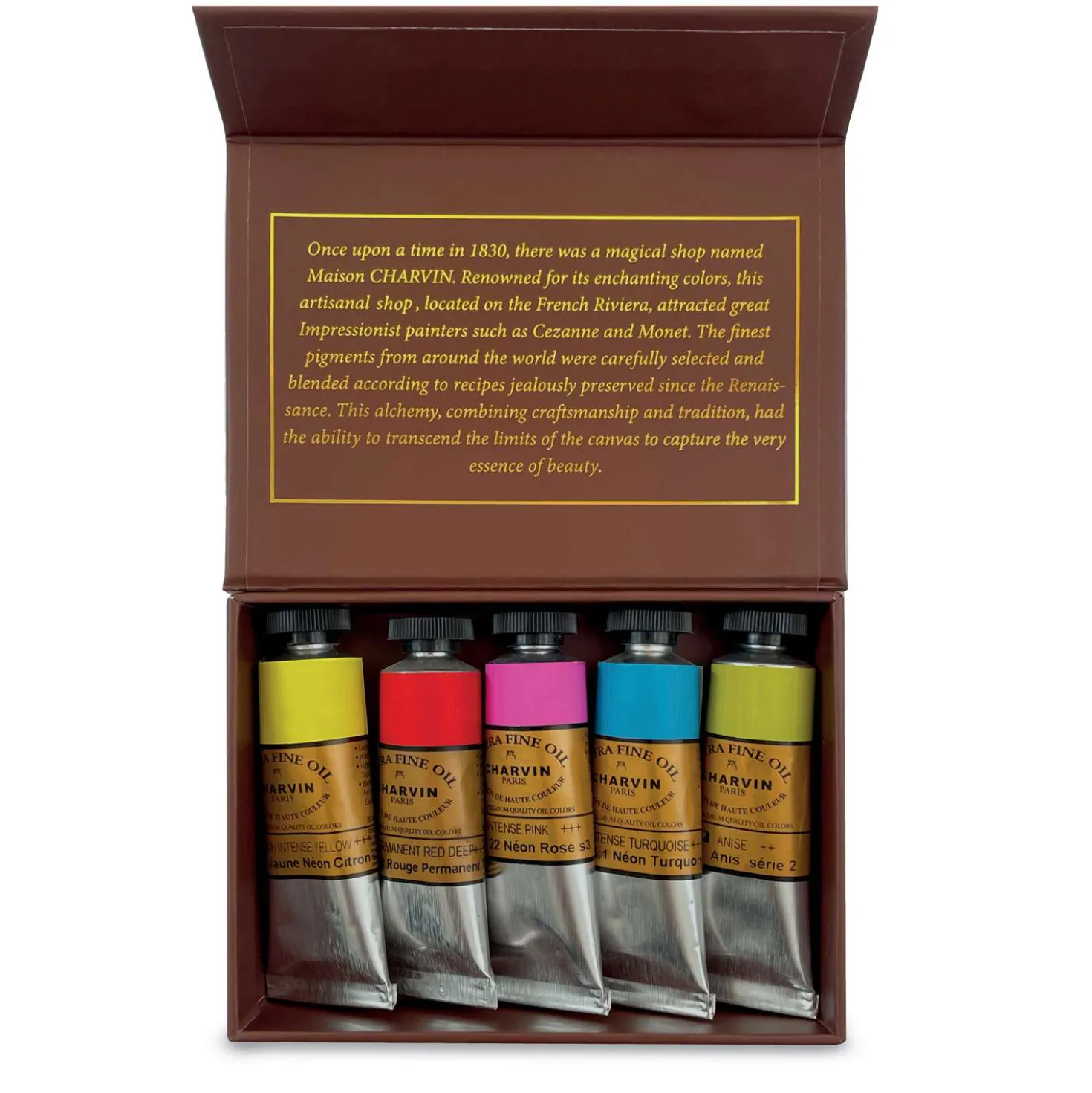 CHARVIN Extrafeine Ölfarben Sets in Taschenboxen, 5 × 20 ml