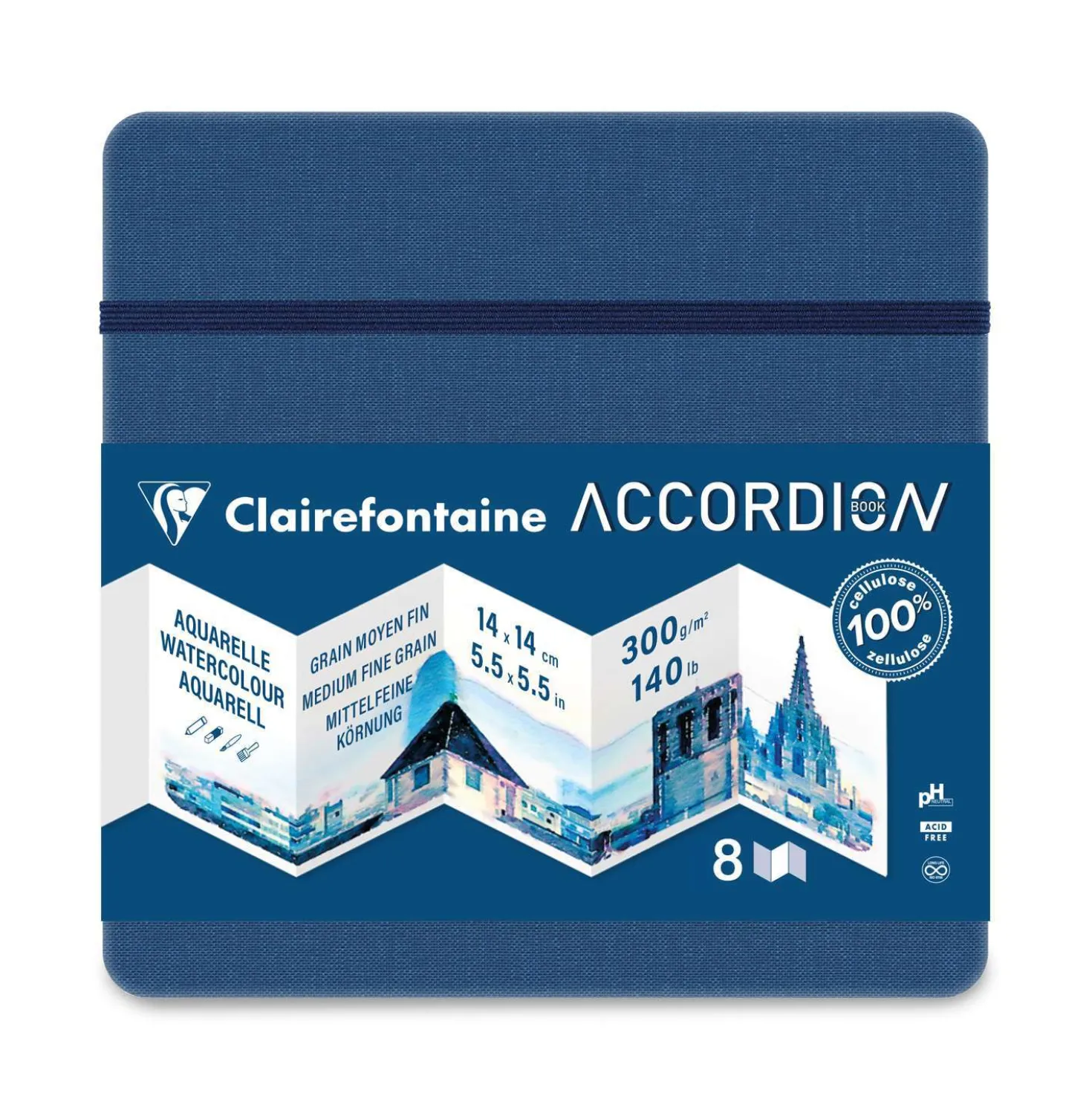 Clairefontaine Akkordeon-Aquarell-Zeichenbuch