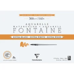 Clairefontaine Aquarellpapier FONTAINE Extra White, satiniert