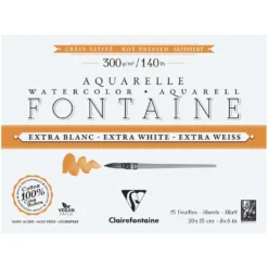 Clairefontaine Aquarellpapier FONTAINE Extra White, satiniert