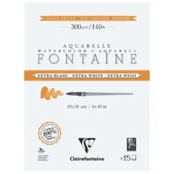 Clairefontaine Aquarellpapier FONTAINE Extra White, satiniert