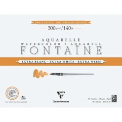Clairefontaine Aquarellpapier FONTAINE Extra White, satiniert