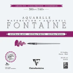 Clairefontaine Aquarellpapier FONTAINE Extra White feinkörnig