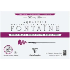 Clairefontaine Aquarellpapier FONTAINE Extra White feinkörnig