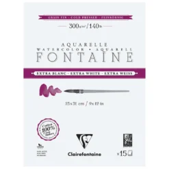 Clairefontaine Aquarellpapier FONTAINE Extra White feinkörnig