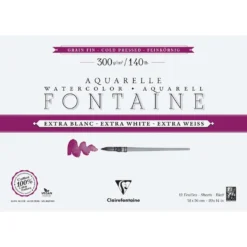 Clairefontaine Aquarellpapier FONTAINE Extra White feinkörnig