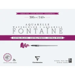 Clairefontaine Aquarellpapier FONTAINE Extra White feinkörnig
