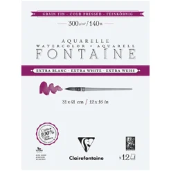Clairefontaine Aquarellpapier FONTAINE Extra White feinkörnig
