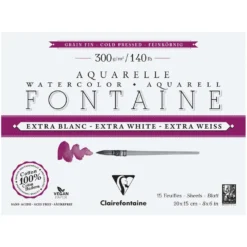 Clairefontaine Aquarellpapier FONTAINE Extra White feinkörnig