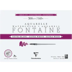 Clairefontaine Aquarellpapier FONTAINE Extra White feinkörnig
