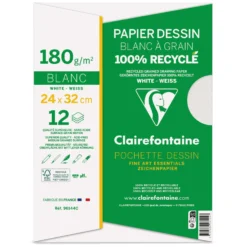 Clairefontaine "Dessin à Grain recyclé" gekörntes, recyceltes Zeichenpapier